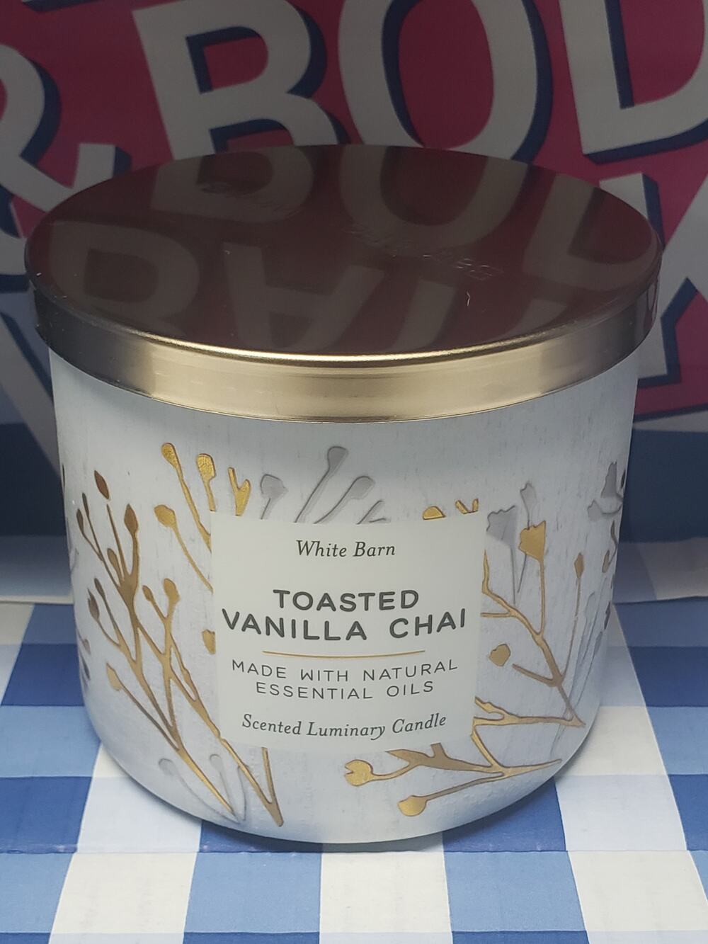 BBW Toasted Vanilla Chai Large 3 Wick Candle Home Fragrance Decor